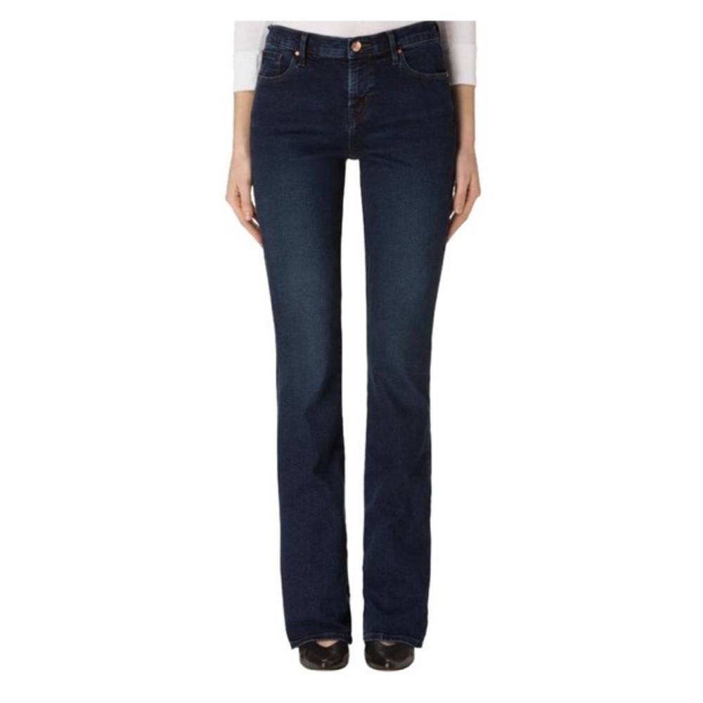 J Brand Dark Rinse Litah Slim Boot Cut Jeans